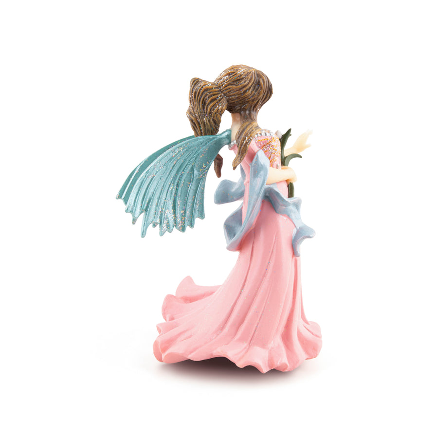 Figurine Elfe rose au lys