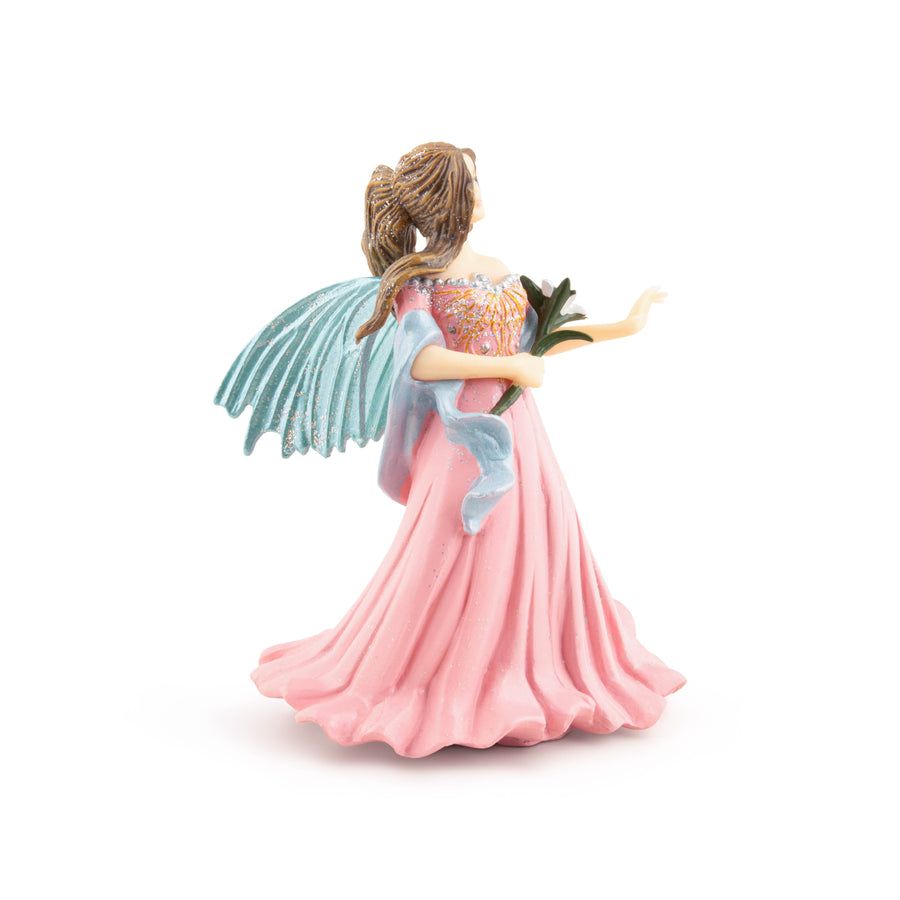 Figurine Elfe rose au lys