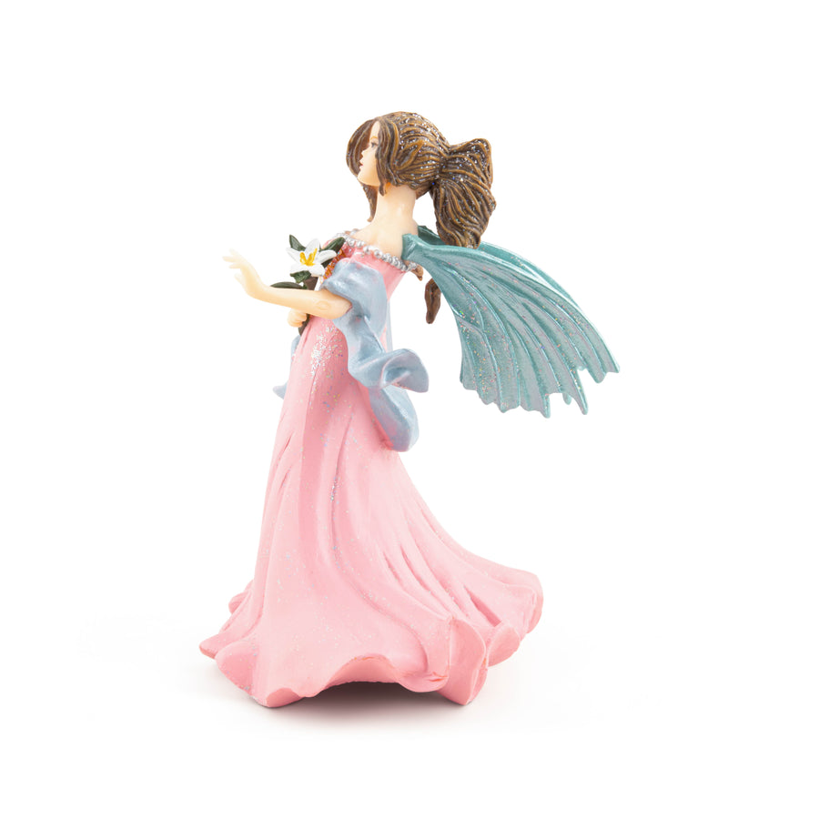 Figurine Elfe rose au lys