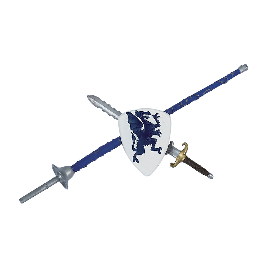 Set of 10 shields and swords