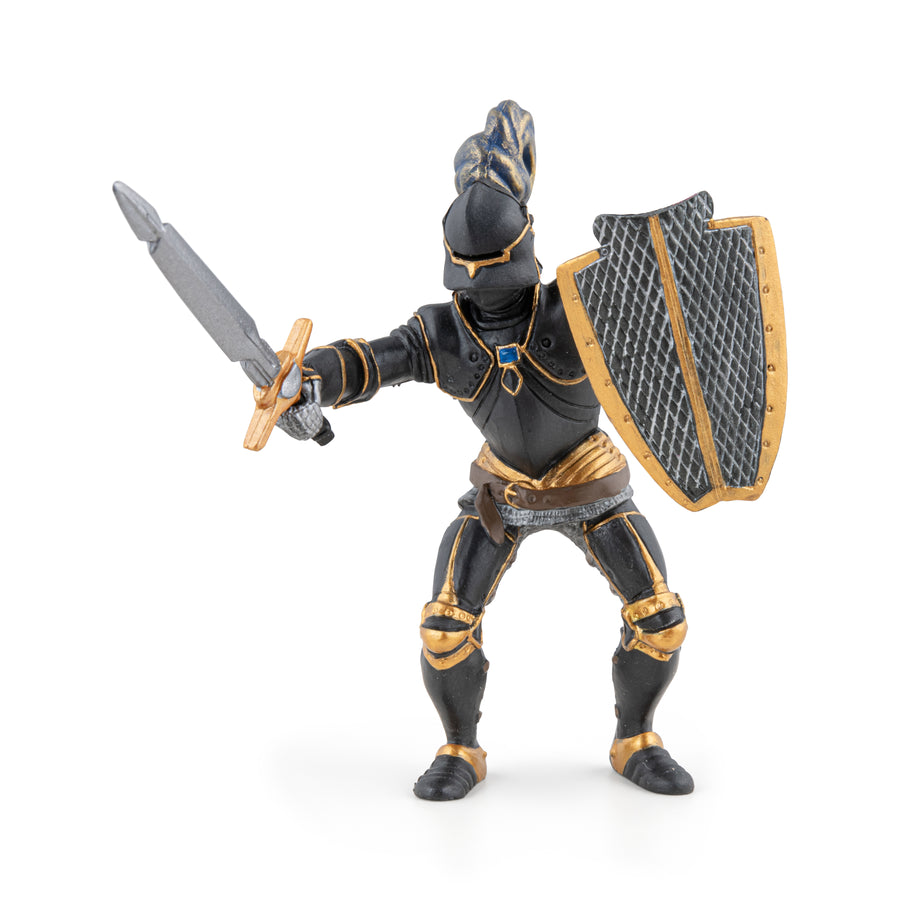 Knight in Black Armor Figurine