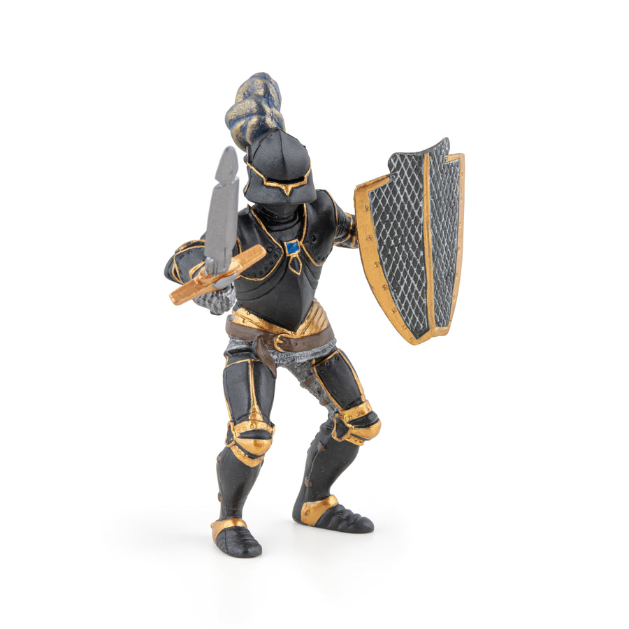 Knight in Black Armor Figurine
