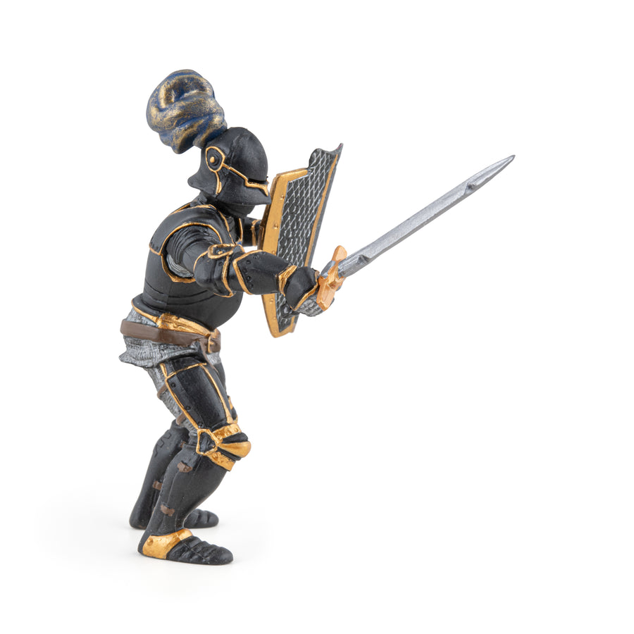 Knight in Black Armor Figurine