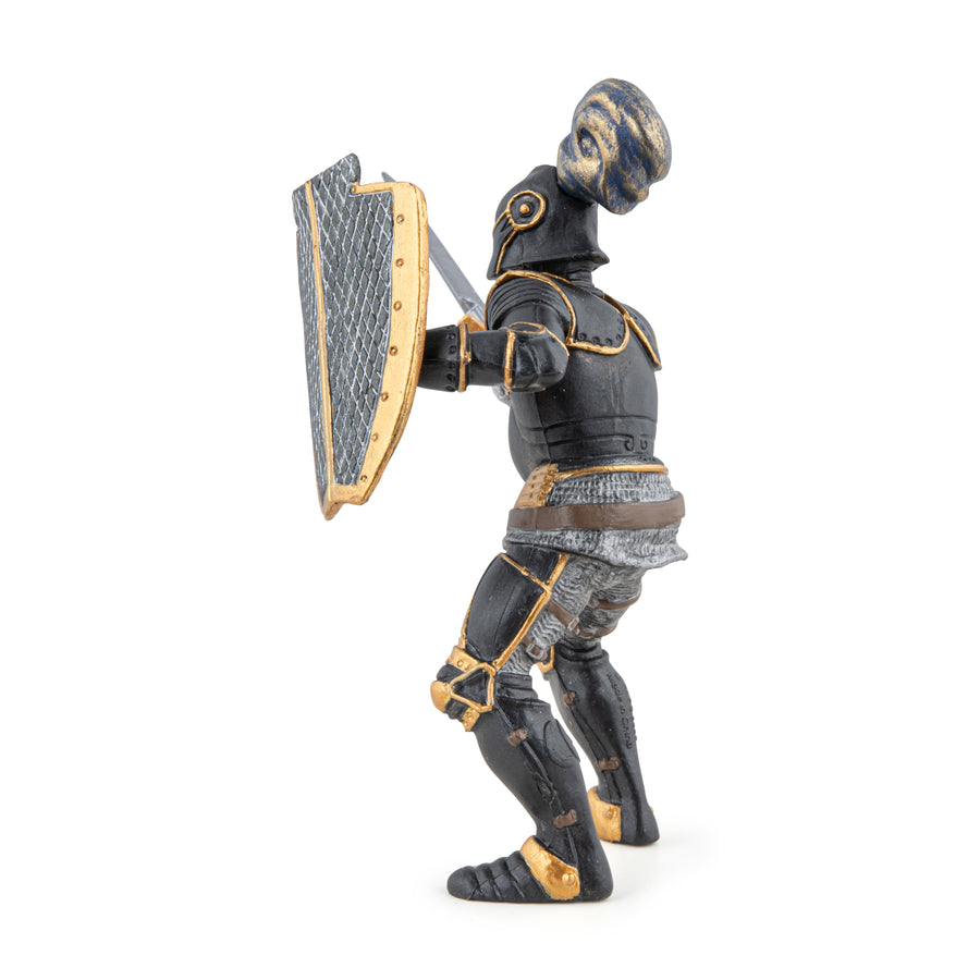 Knight in Black Armor Figurine