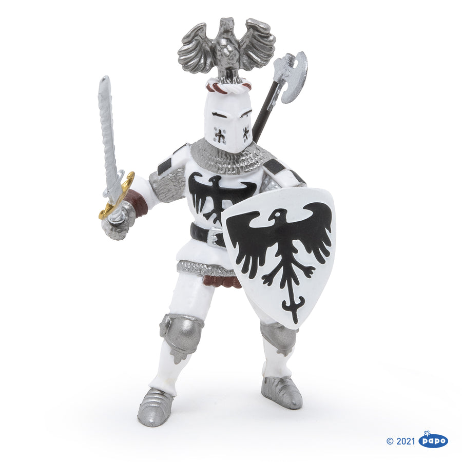 White Knight with Crest Figurine