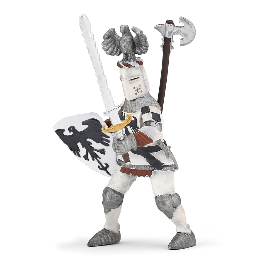 White Knight with Crest Figurine