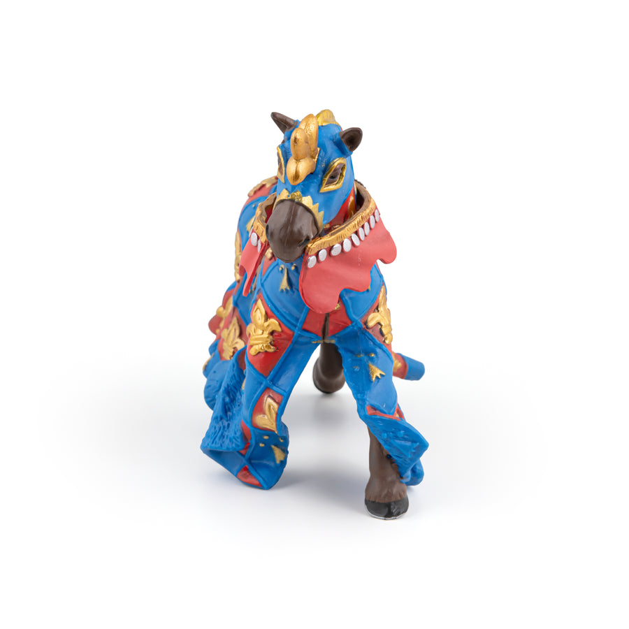 Figurine Cheval bleu fleur de lys
