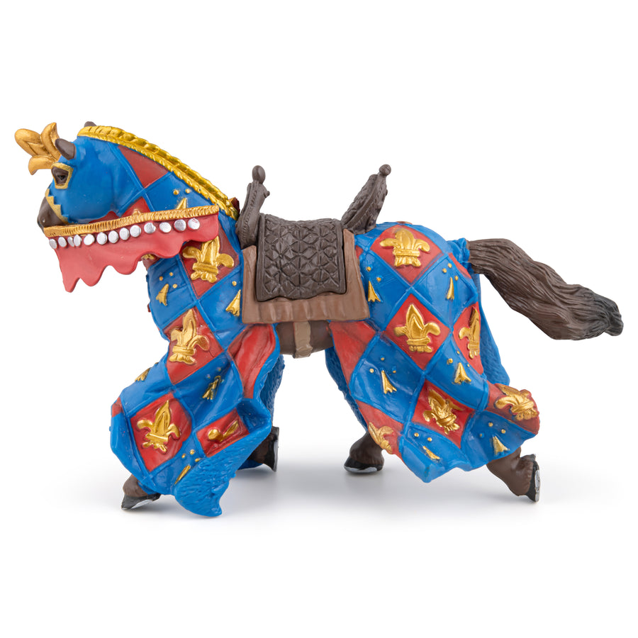 Figurine Cheval bleu fleur de lys