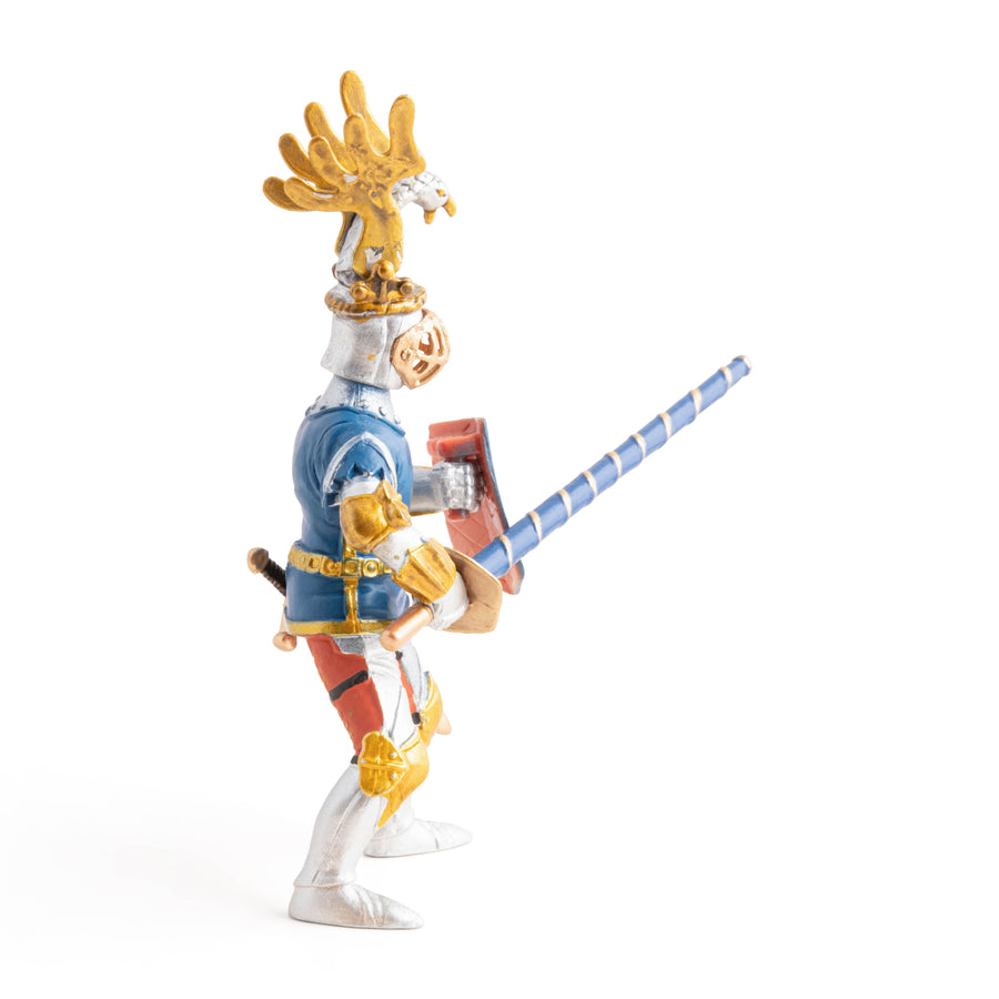 Blauer Ritter Fleur-de-lis Figur