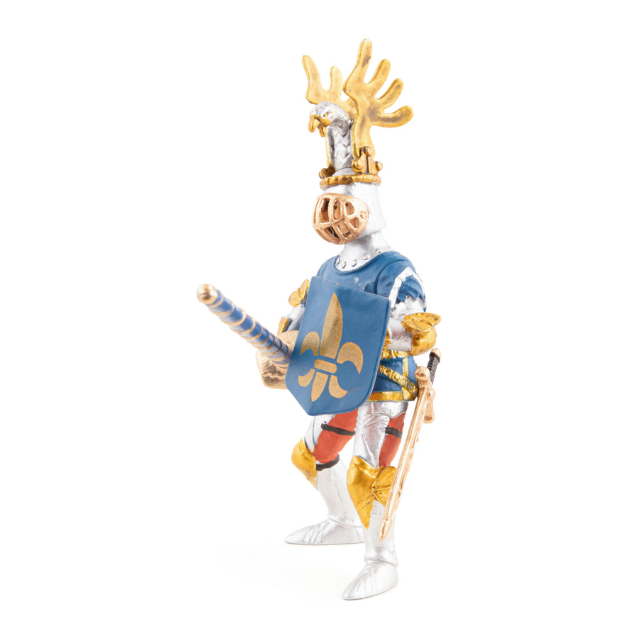 Blauer Ritter Fleur-de-lis Figur