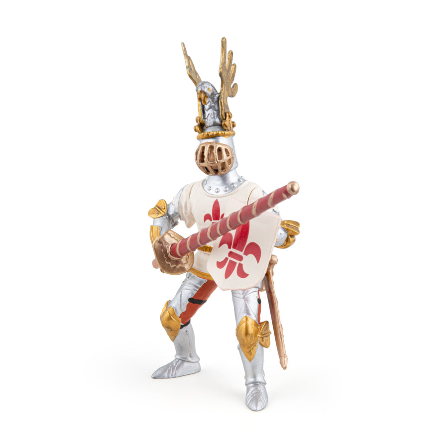 White Knight Fleur-de-lis Figurine
