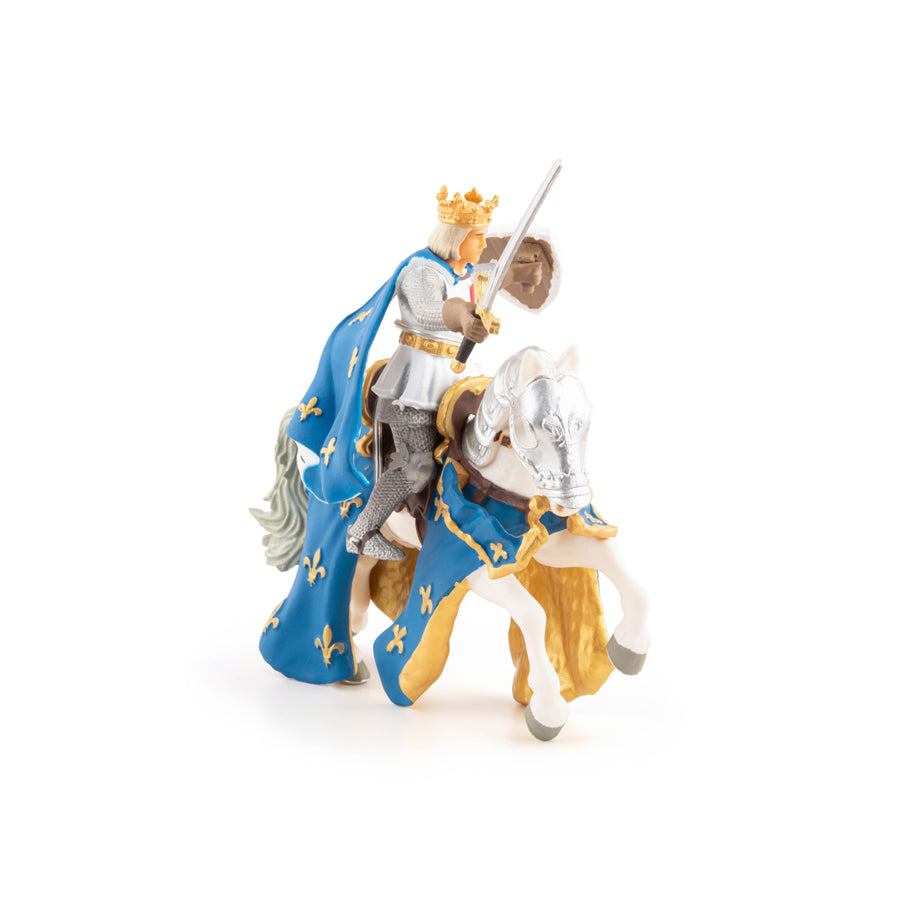 Figurine Saint Louis et son cheval