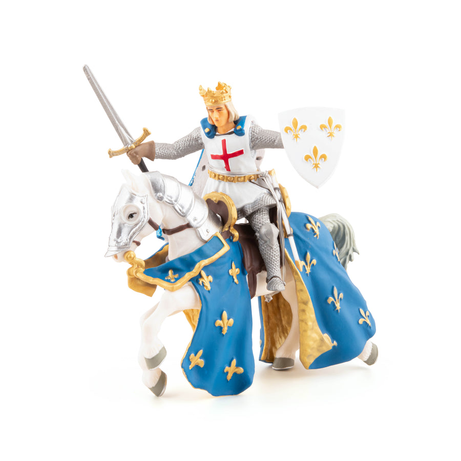 Figurine Saint Louis et son cheval