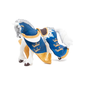 Figurine Cheval du roi Arthur bleu