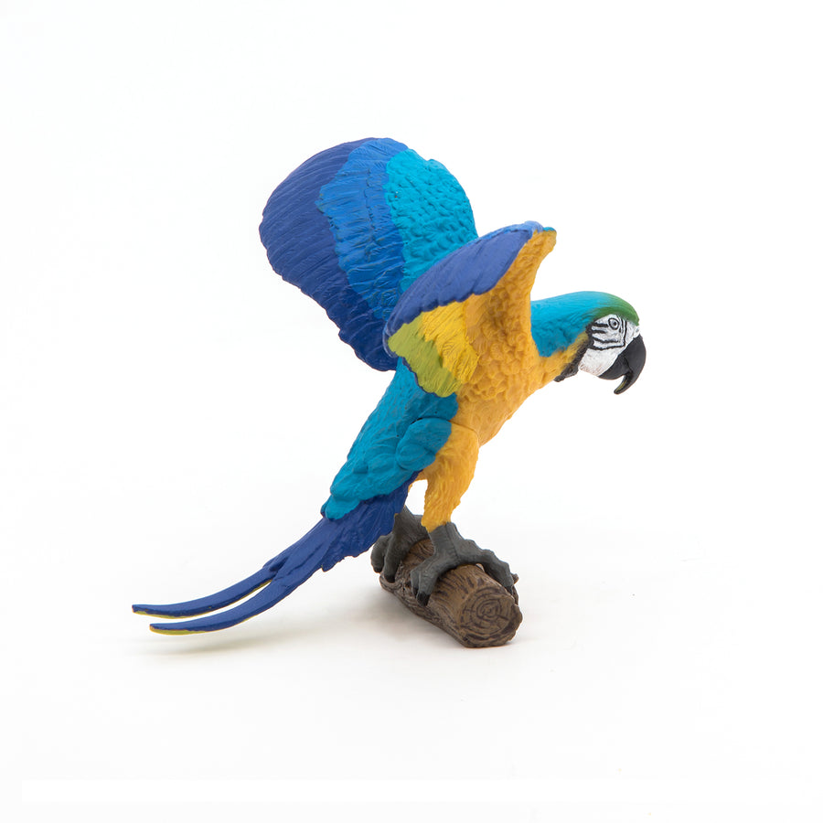 Blue Macaw Parrot Figurine