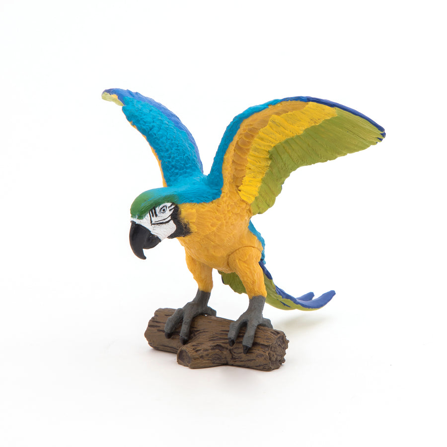 Blue Macaw Parrot Figurine