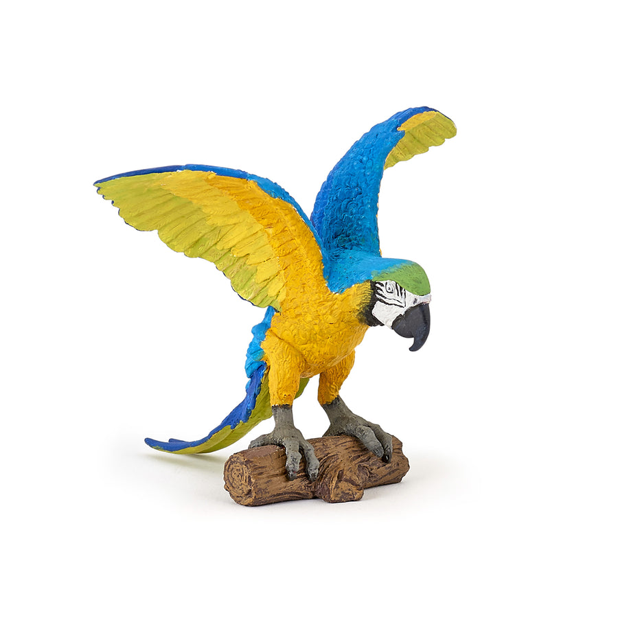 Blue Macaw Parrot Figurine
