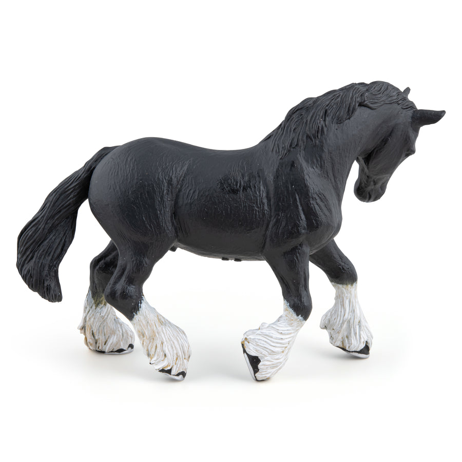 Black Shire Stallion Figurine