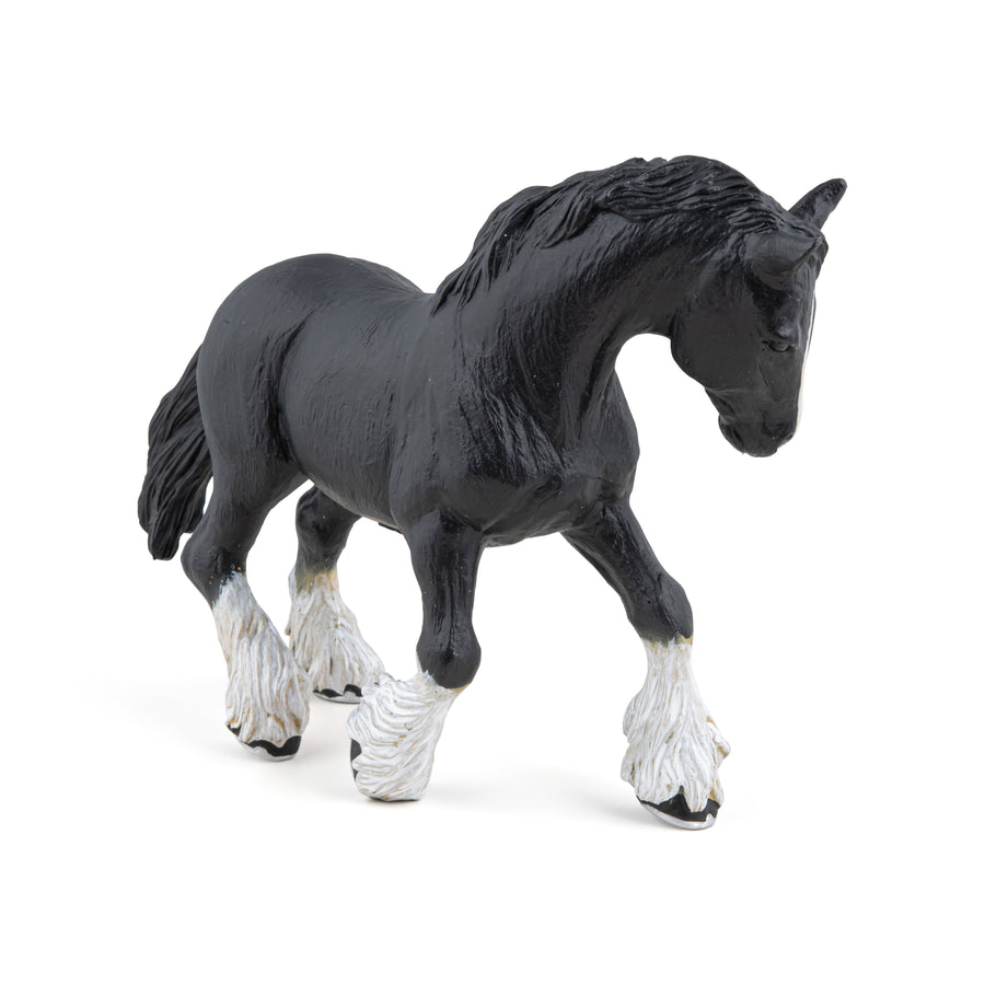 Black Shire Stallion Figurine