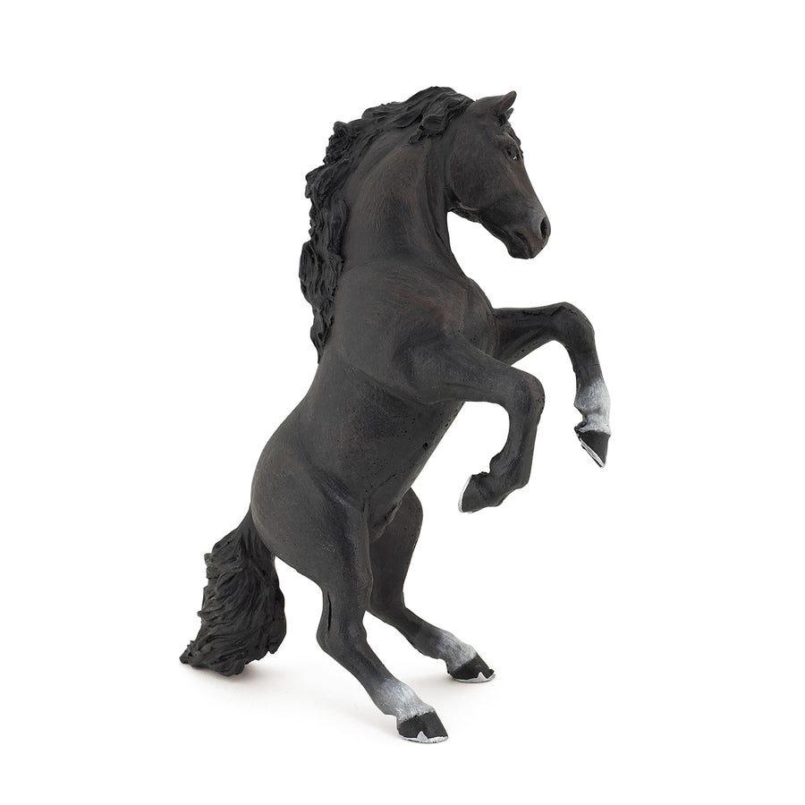 Black Rearing Horse Figurine