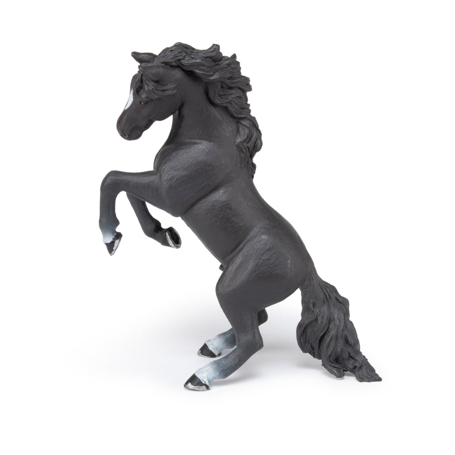 Black Rearing Horse Figurine