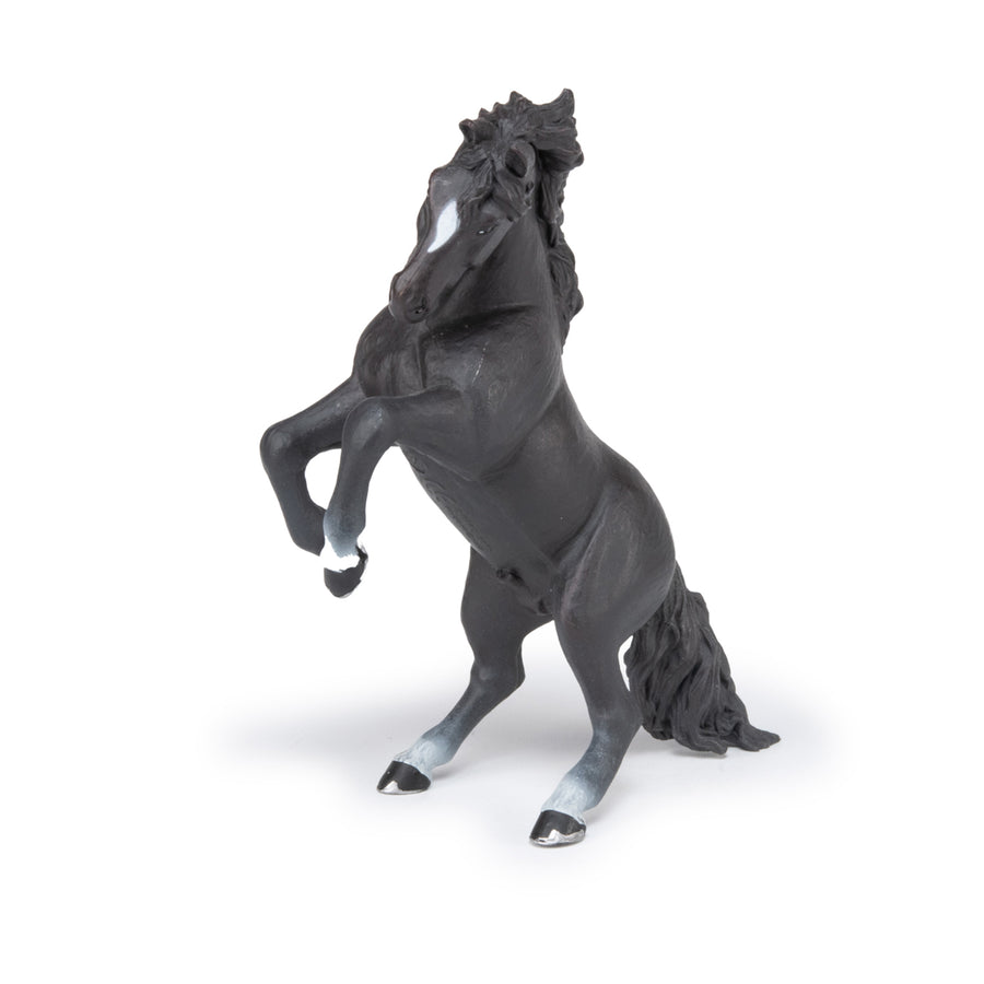 Black Rearing Horse Figurine