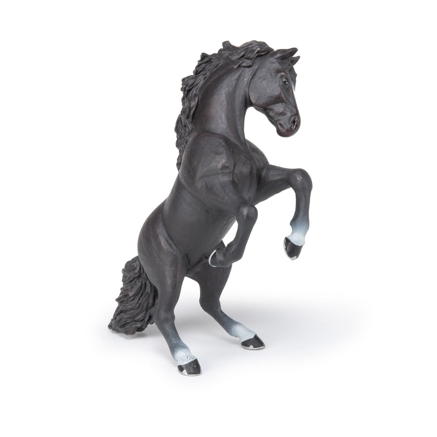 Black Rearing Horse Figurine