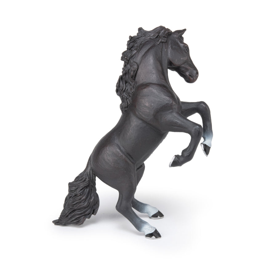 Black Rearing Horse Figurine