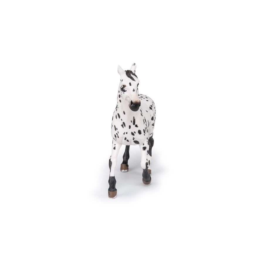 Figurine Cheval appaloosa noir