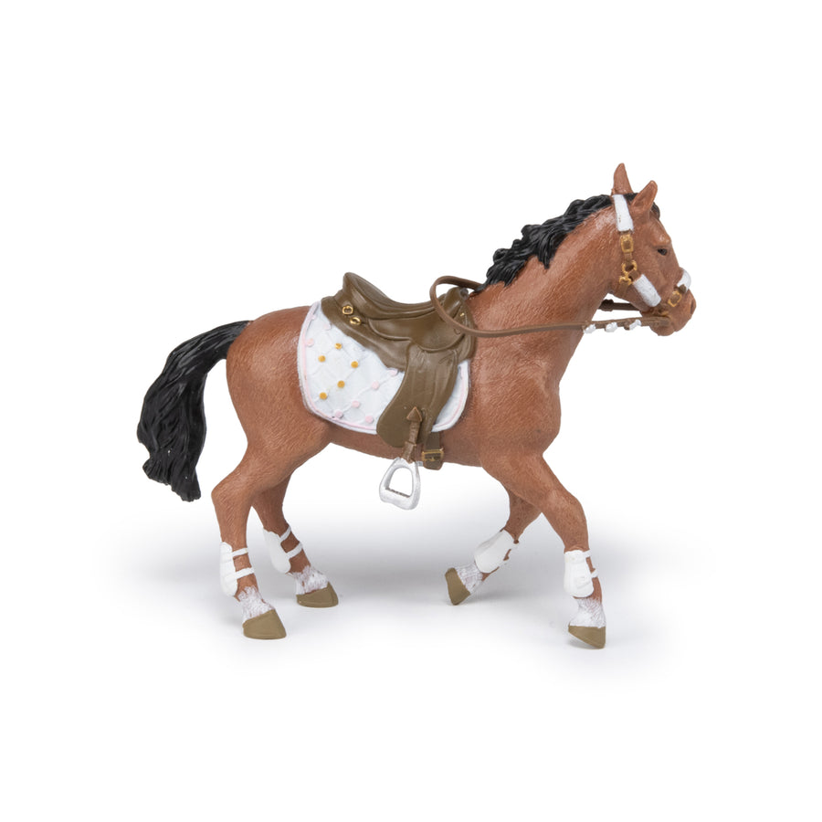 Figurine Cheval de la cavalière fashion hiver