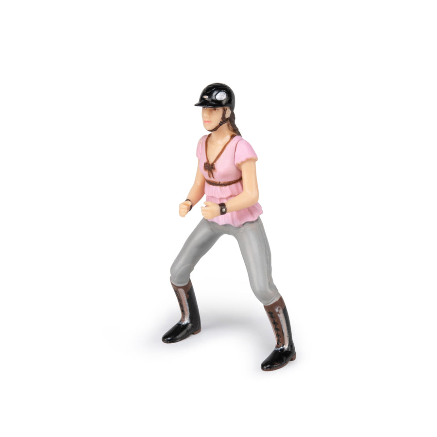 Figurine Cavalière fashion rose