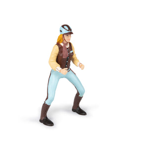 Blue Fashion Horsewoman Figurine