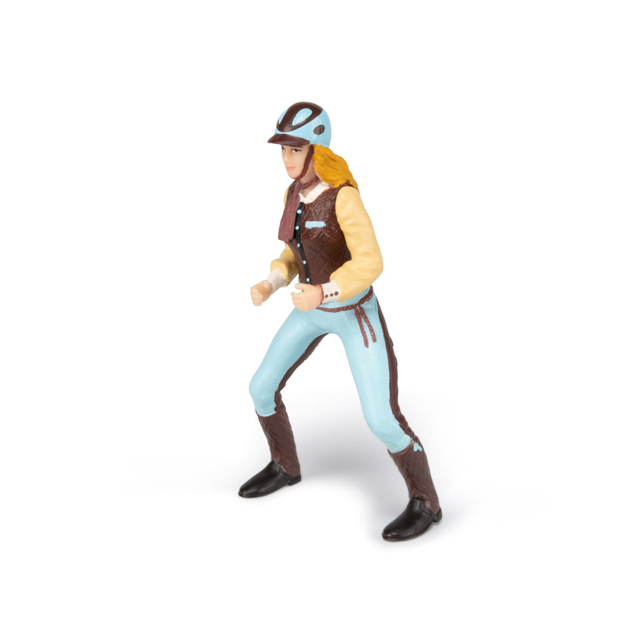 Figurine Cavalière fashion bleue