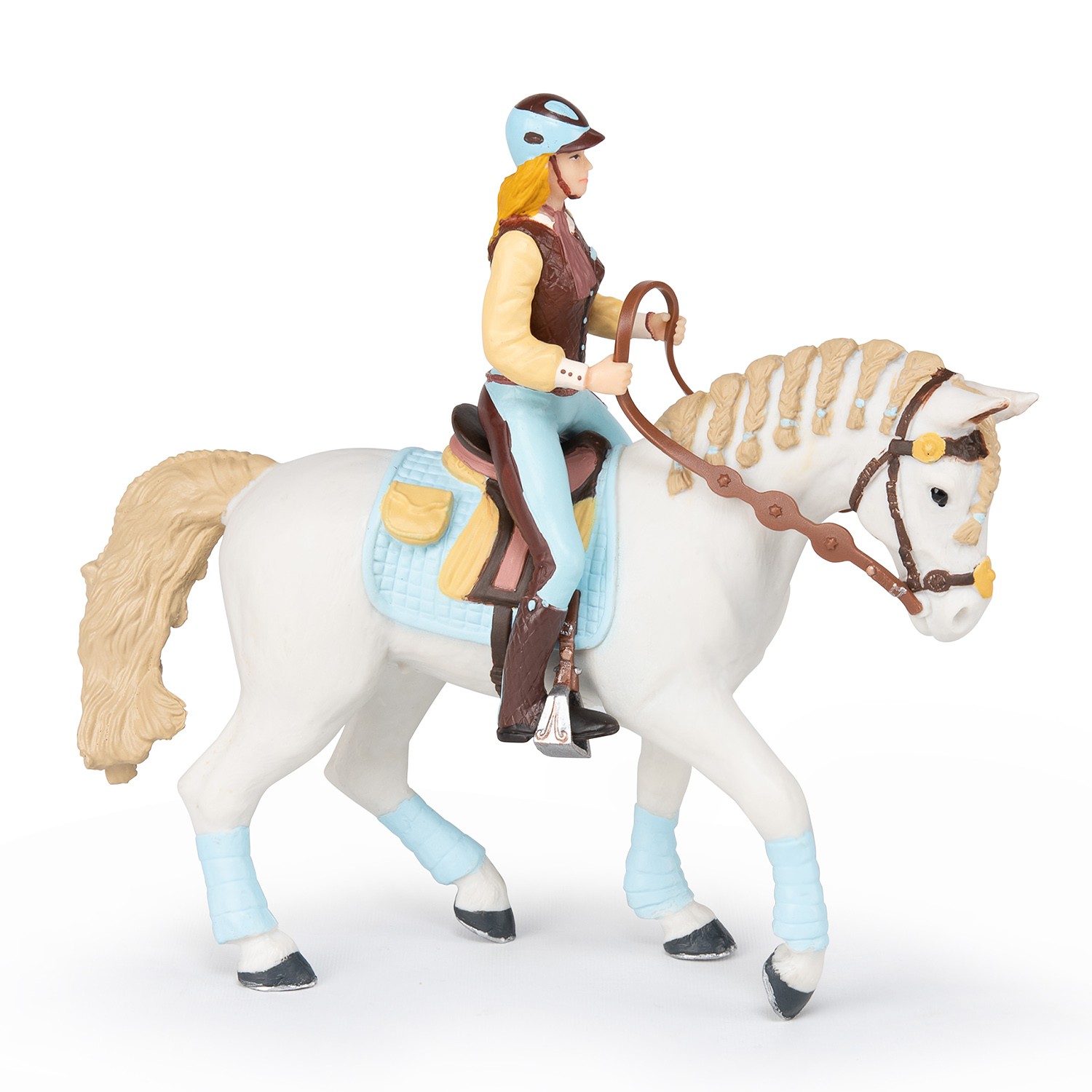 PAPO 52009 Trendy riding women blue horse rider figure riders person human woman
