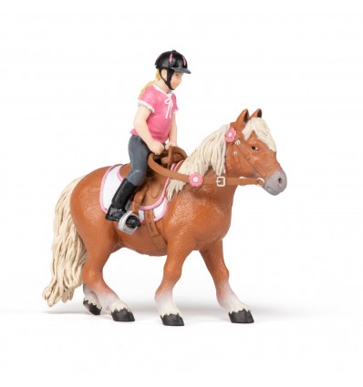 Poney Shetland avec selle