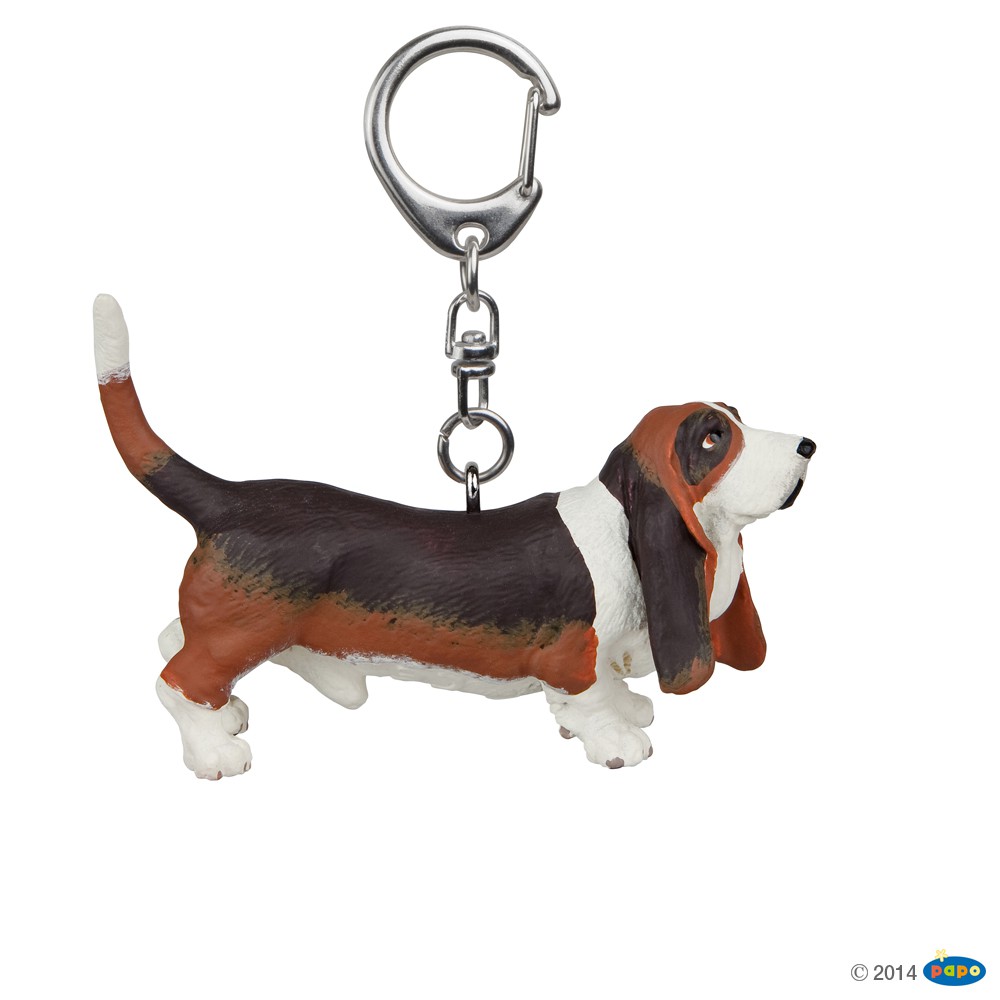 Basset Hound Dog Photo Keyring Animal Gift AD-BH6K 