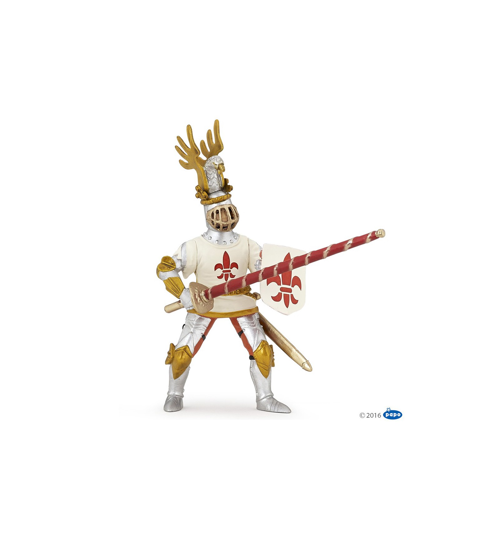 PAPO Fantasy World White Crested Knight Toy Figure 