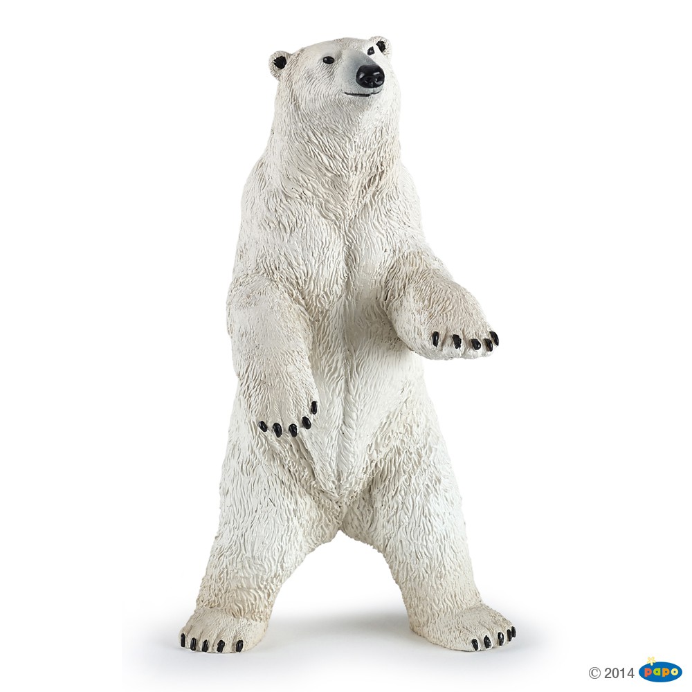 50172 STEHENDER EISBÄR * STANDING POLAR BEAR NEU PAPO Wildtiere
