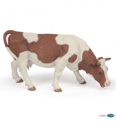 Grasende Simmentaler Kuh