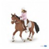 Winter riding girl horse