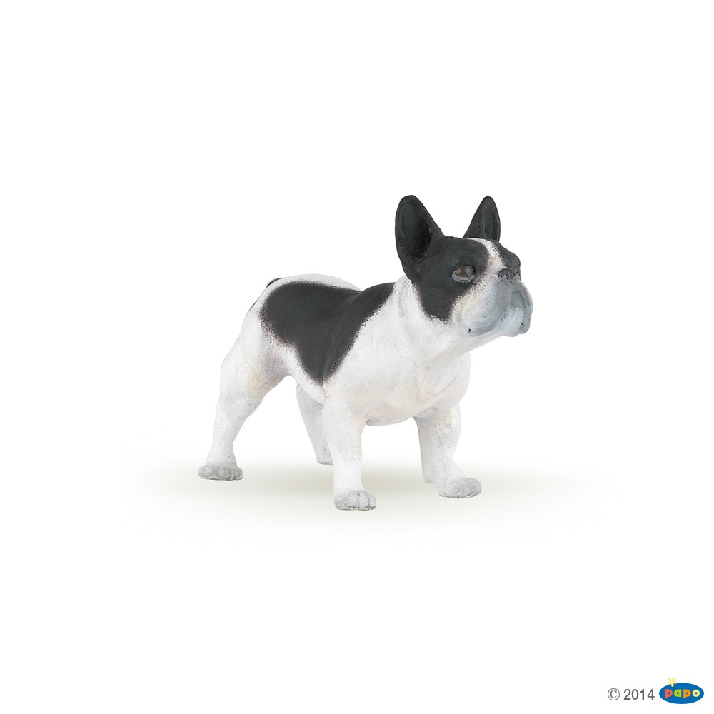 Figurine Bouledogue Francais Noir Et Blanc