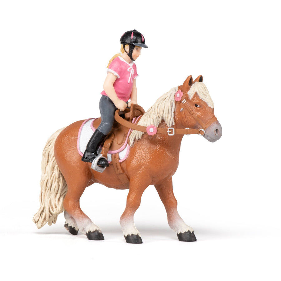 Figurine Poney Shetland avec selle
