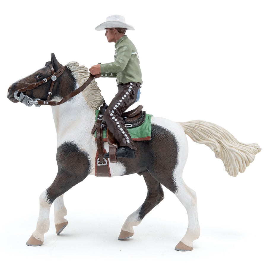 Western horse and rider figurine