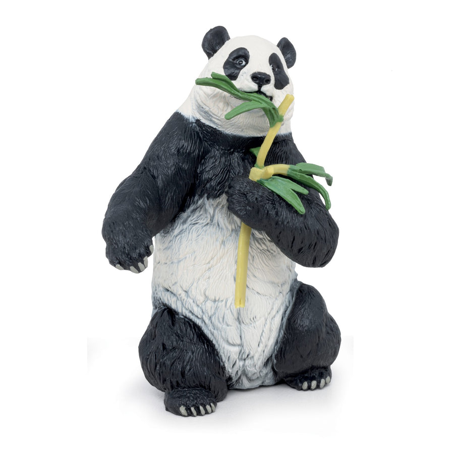 Panda figurine with bamboo
