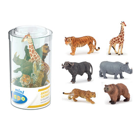 Mini PLUS Wild Figure Set 2 (Tube, 6 pcs)