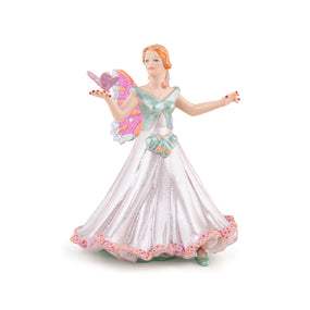 Figurine Elfe papillon rose