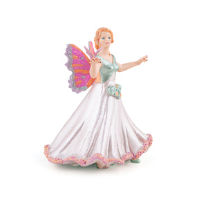 Figurine Elfe papillon rose