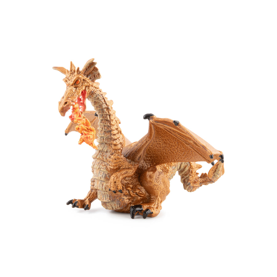 Figurine Dragon or avec flamme