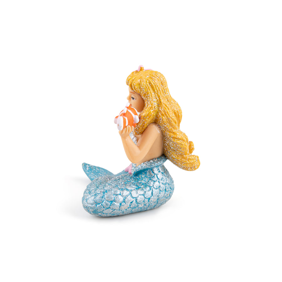Figurine Sirène argentée