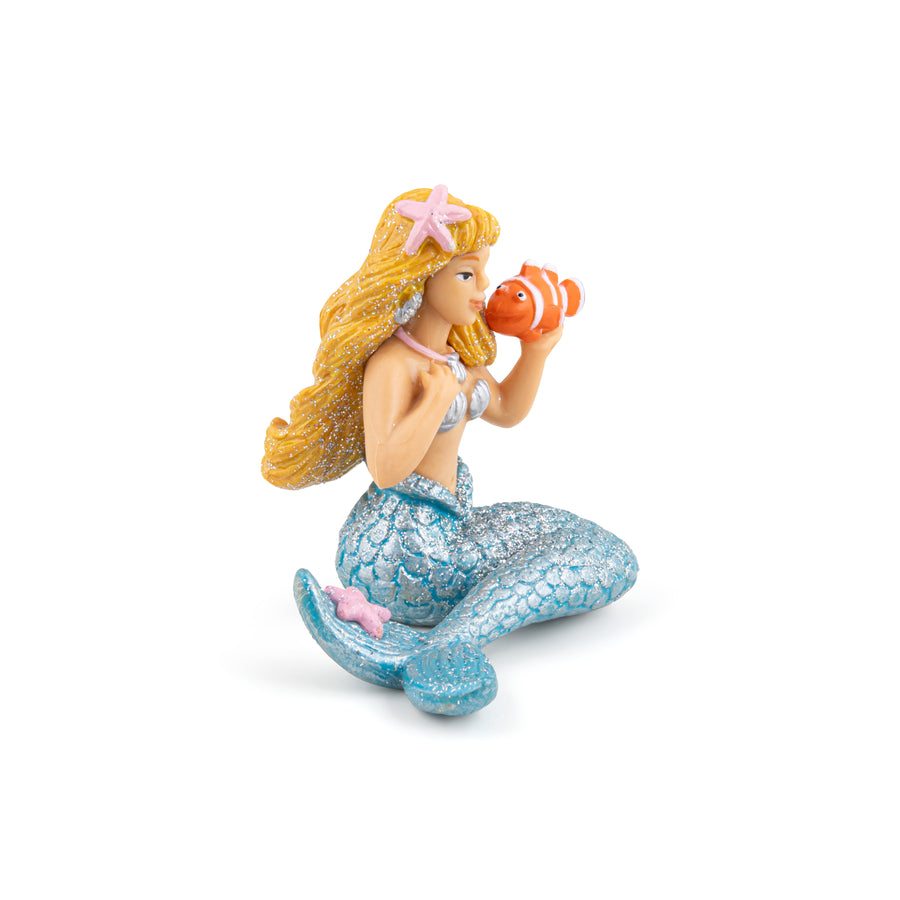 Figurine Sirène argentée